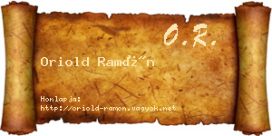 Oriold Ramón névjegykártya
